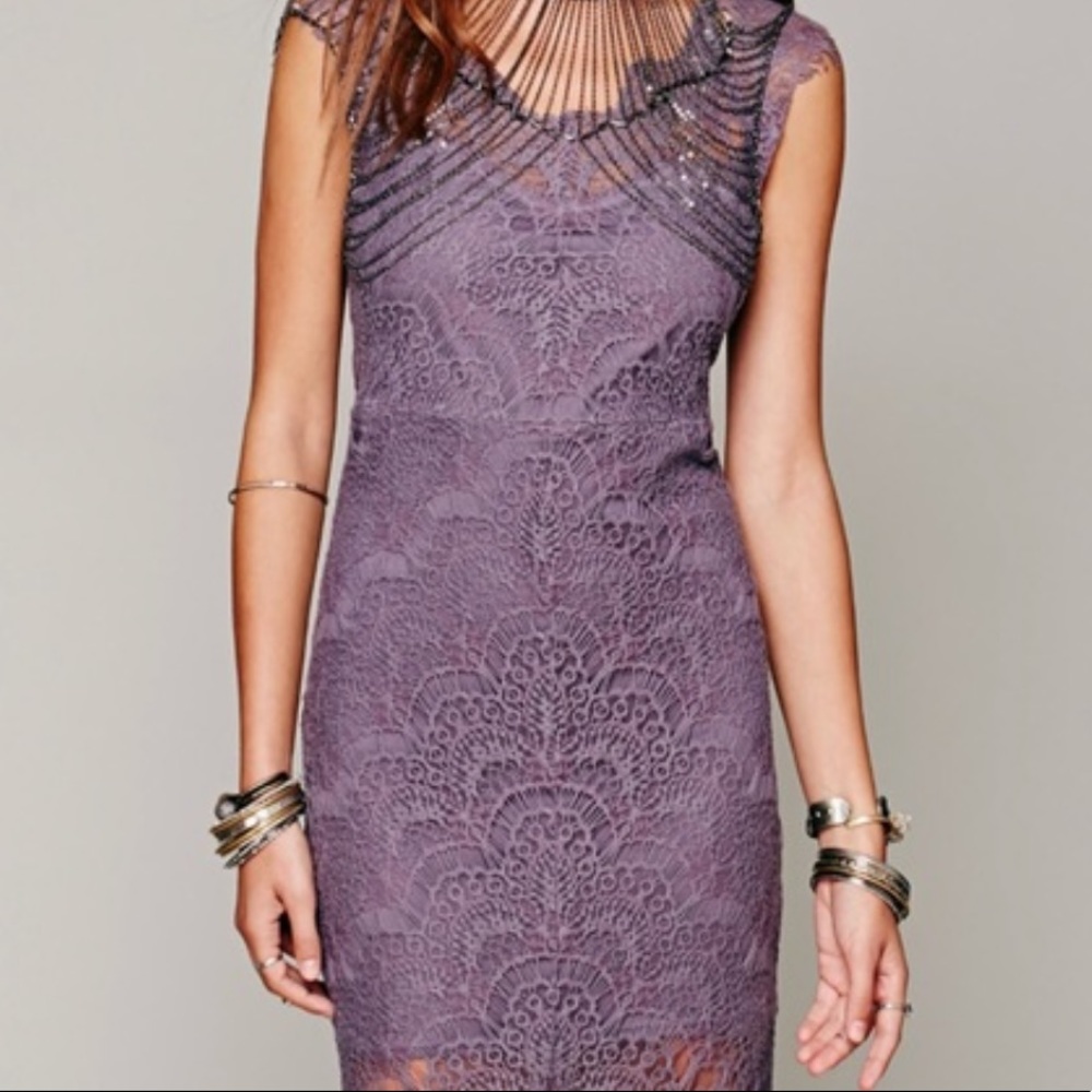 XS Free People bodycon lace dress